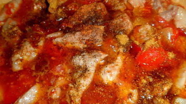 поджарка из свинины с лечо