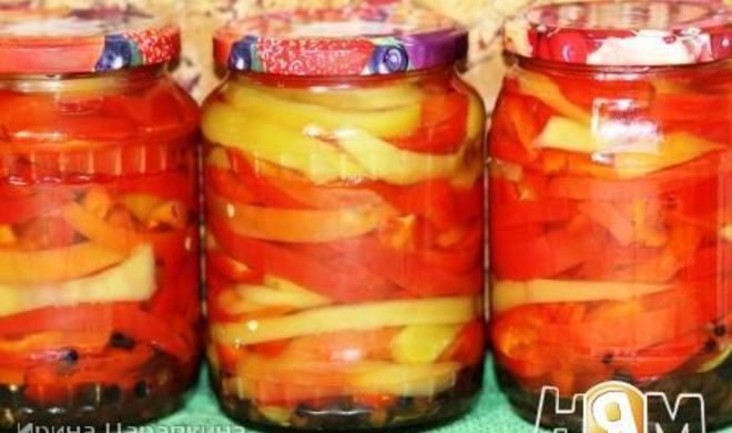Маринованная соломка из болгарского перца
