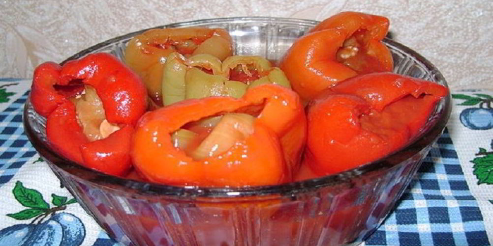 Рецепт маринованного перца с баклажанами