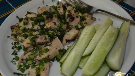 Маринованные грудки на пару