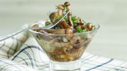 Опята маринованные с луком