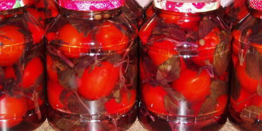 Рецепт помидоров маринованных с базиликовым ароматом