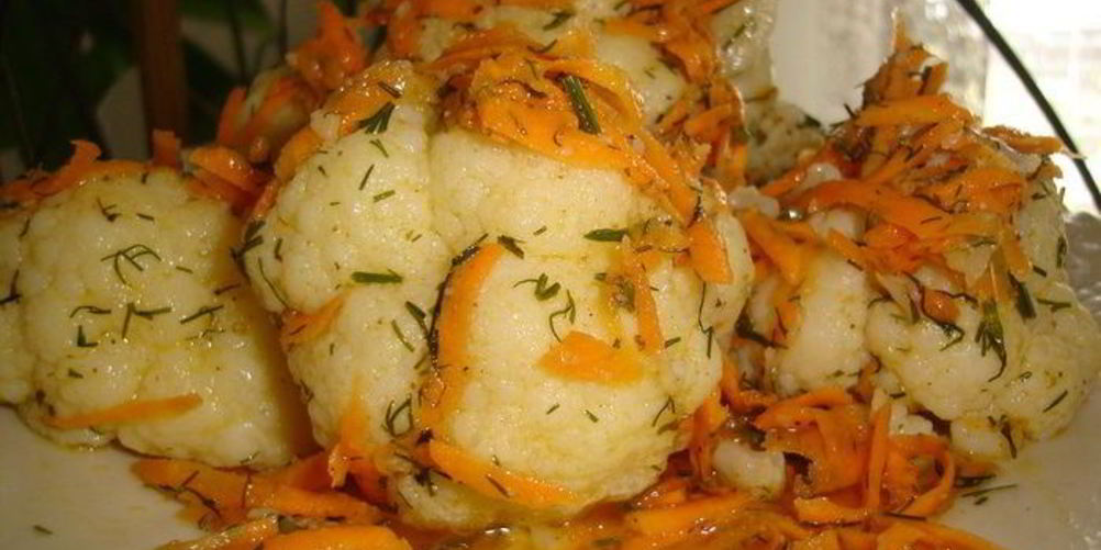 Рецепт цветной капусты маринованной