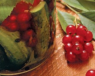 Огурцы со смородиной без стерилизации