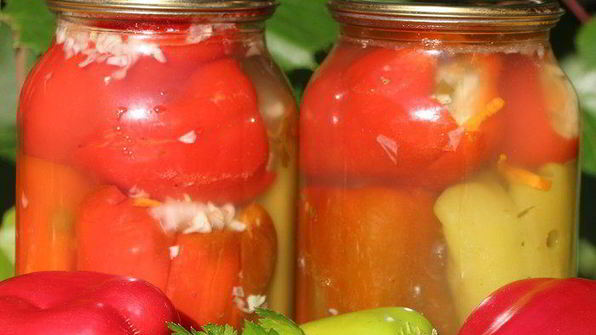 перец, фаршированный капустой