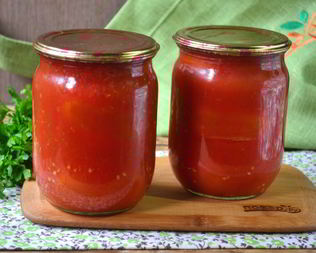 Помидоры в томатном соке на зиму