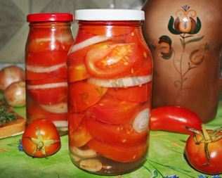 Помидоры в желе с желатином со стерилизацией