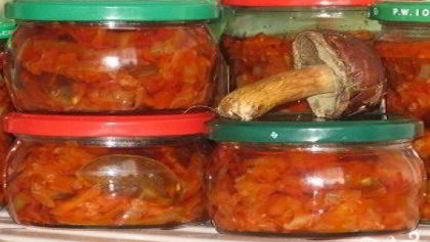 Салаты на зиму с грибами