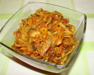 Кислая капуста с грибами