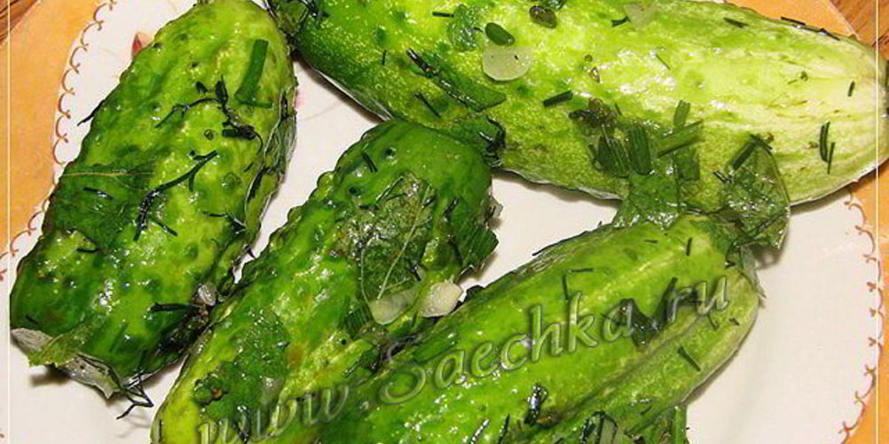 Рецепт малосольных огурцов в пакете