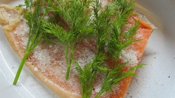 слабосоленый лосось по-шведски