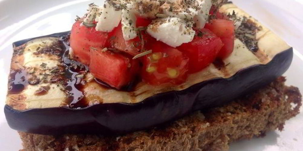 Рецепт брускетты с баклажаном-гриль