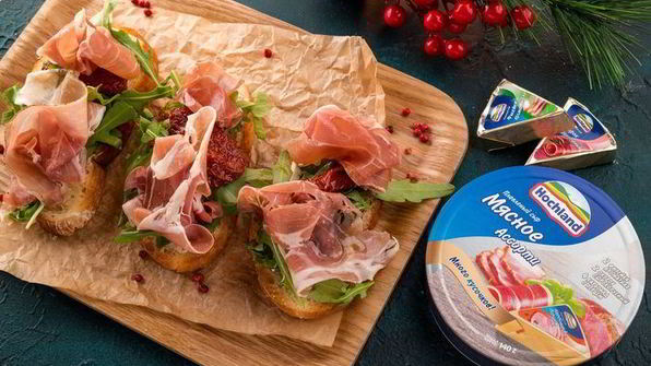 итальянская брускетта с прошутто