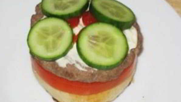 бургер с ветчиной