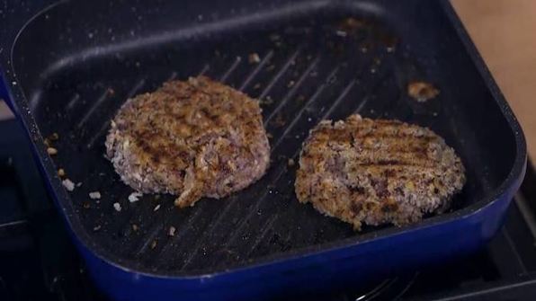 бургеры с красной фасолью и грибами