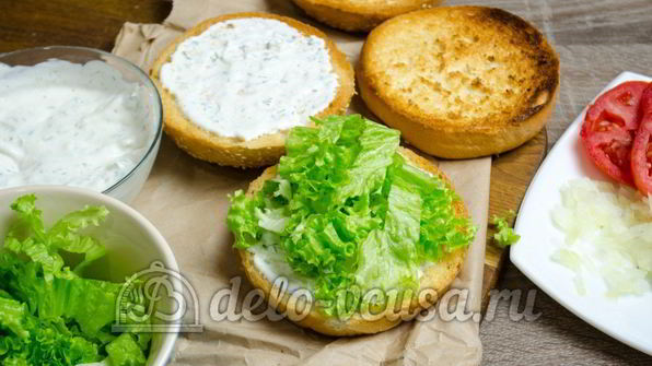 гамбургер с курицей