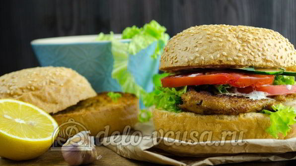 гамбургер с курицей