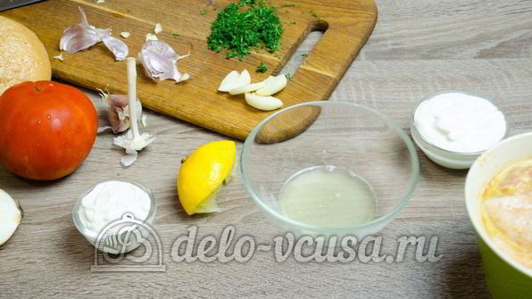 гамбургер с курицей