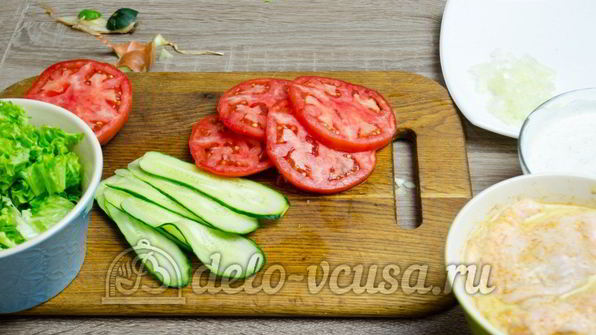 гамбургер с курицей