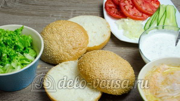 гамбургер с курицей