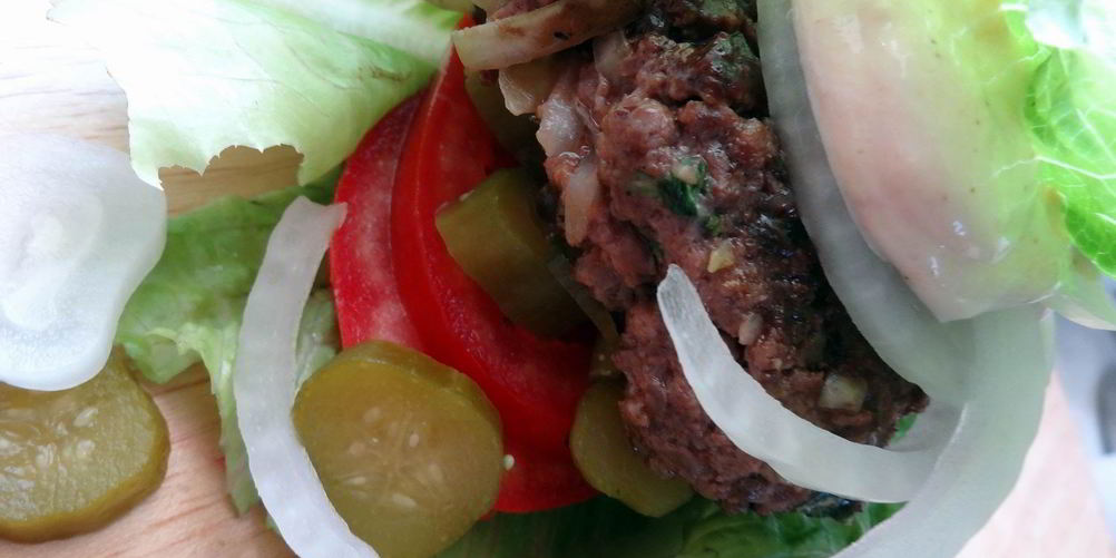 Рецепт гамбургера в листьях салата по-ванкуверски