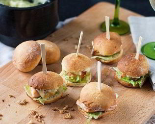 Мини-бургеры с семгой