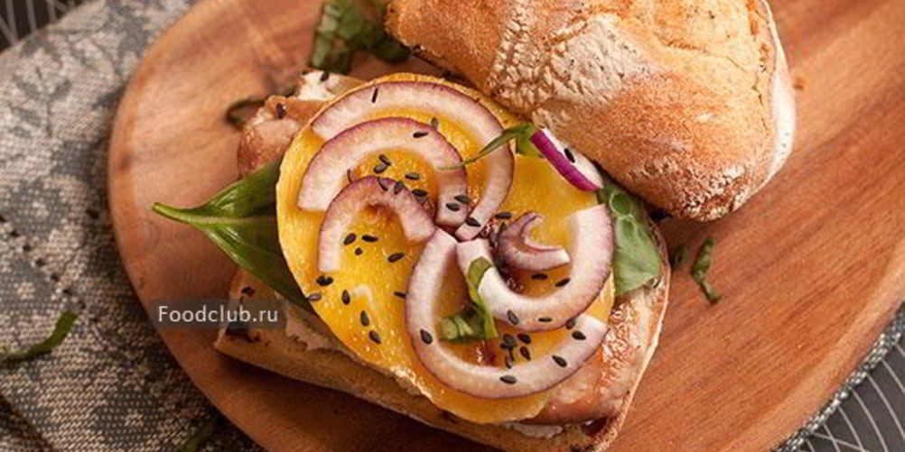 Рецепт бутерброда со свининой и манго