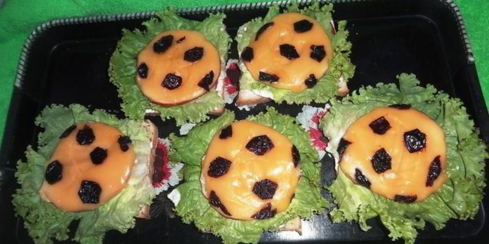 Рецепт бутербродов футбольный мяч