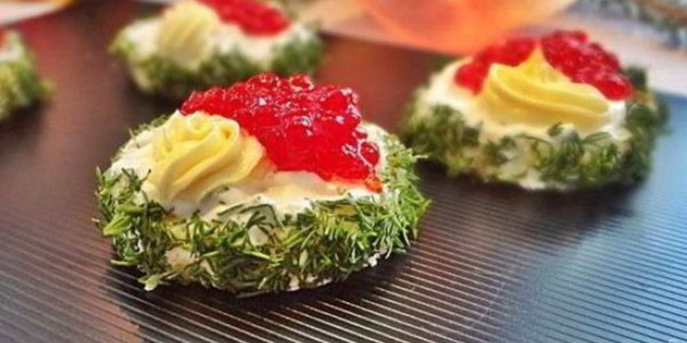 Рецепт бутербродов с красной икрой