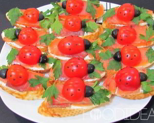 Бутерброды с красной рыбой