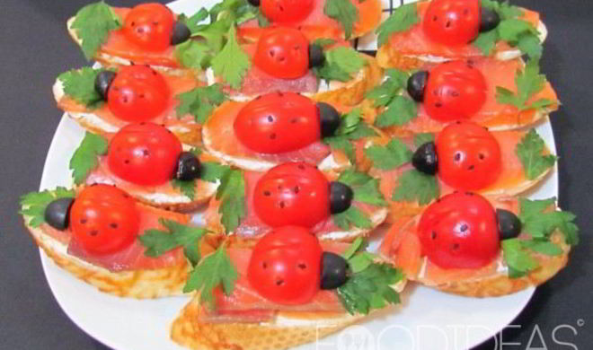 Бутерброды с красной рыбой