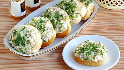 Бутерброды с минтаем