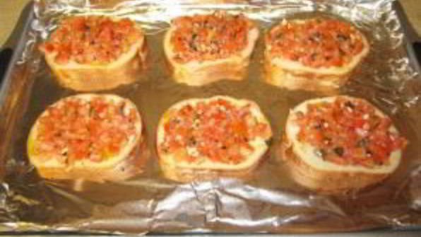 бутерброды с помидорами в духовке