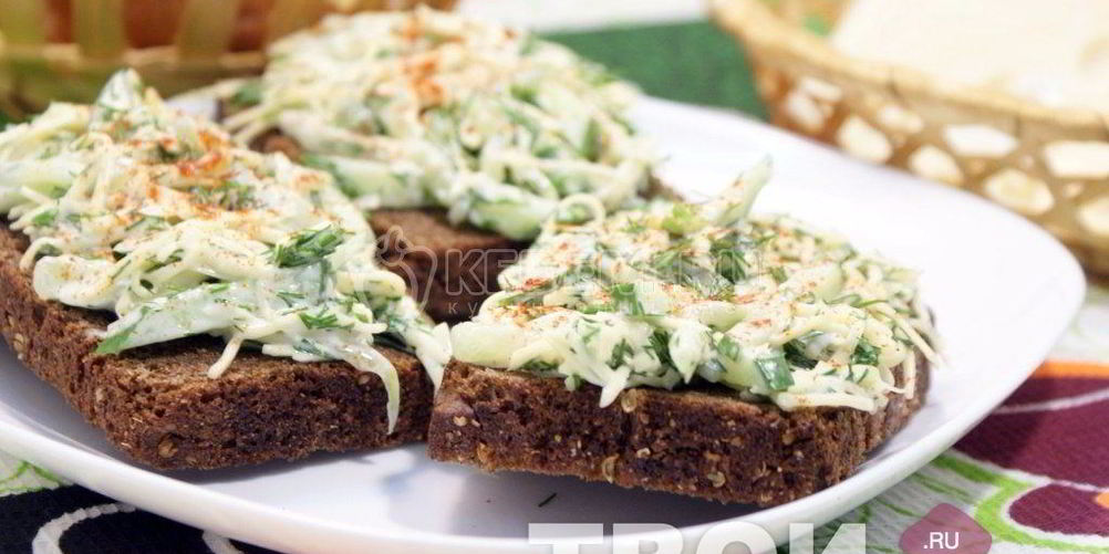 Рецепт бутербродов с салатом