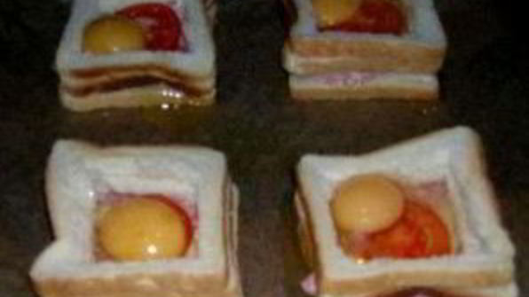 бутерброды с яйцом и колбасой