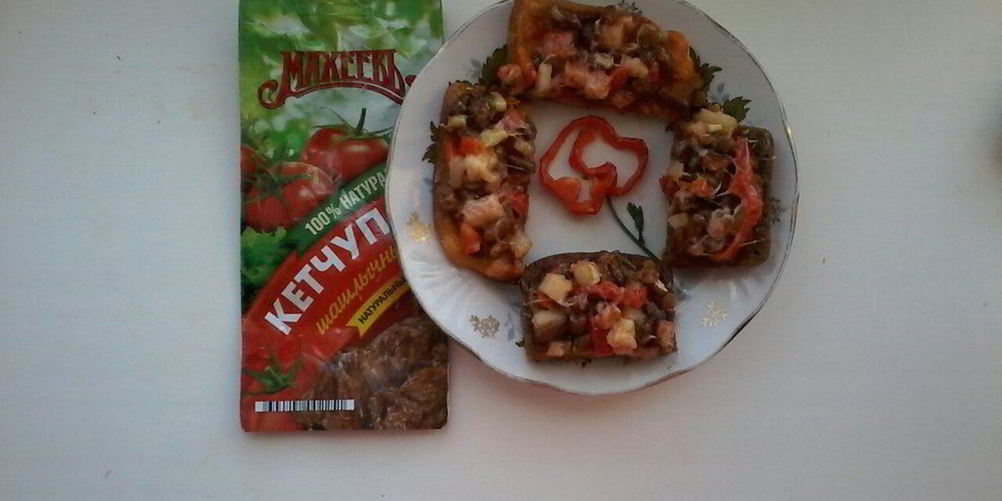 Рецепт горячих бутербродов с фасолью