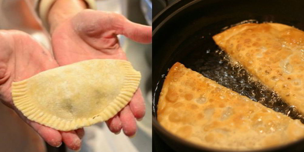 Рецепт чебуреков с мясом на минеральной воде