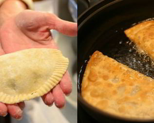 Чебуреки с мясом на минеральной воде