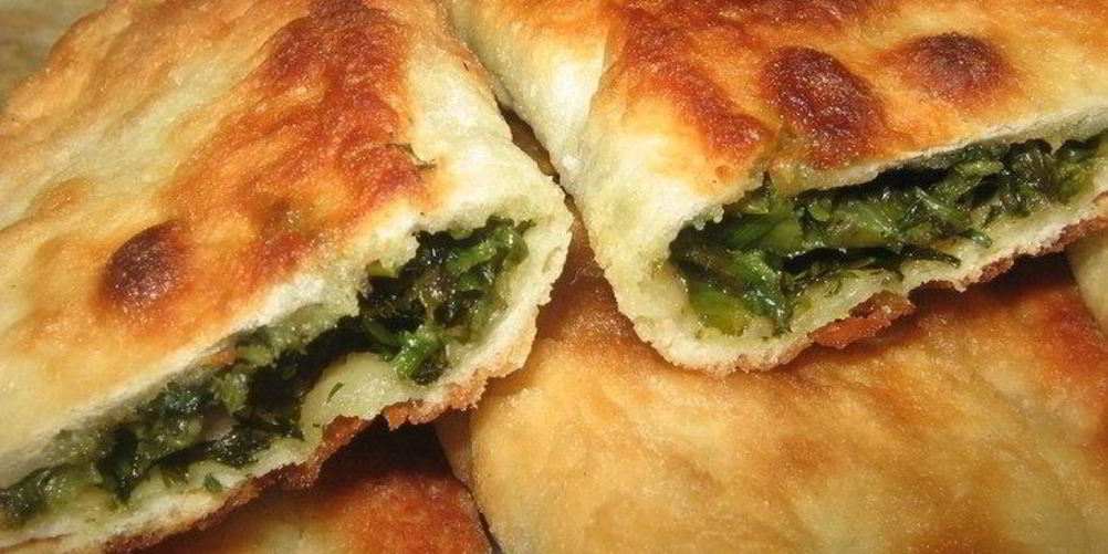 Рецепт чебуреков с зеленью