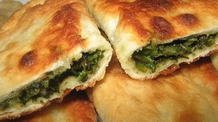 Чебуреки с зеленью