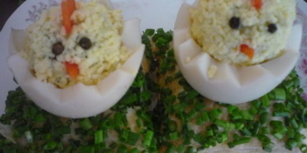 Рецепт фаршированных яиц цыплята