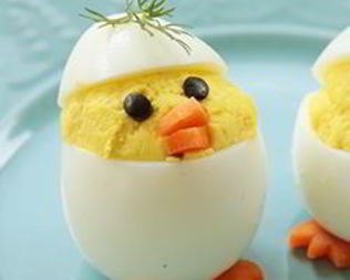 Фаршированные яйца Веселые цыплята