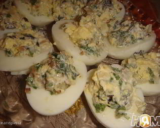Фаршированные яйца Завтрак на траве
