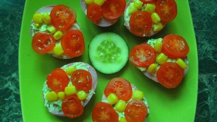 Гламурные фаршированные яйца