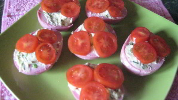 гламурные фаршированные яйца