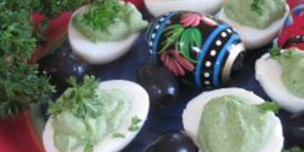 Рецепт яиц, фаршированных шпинатом