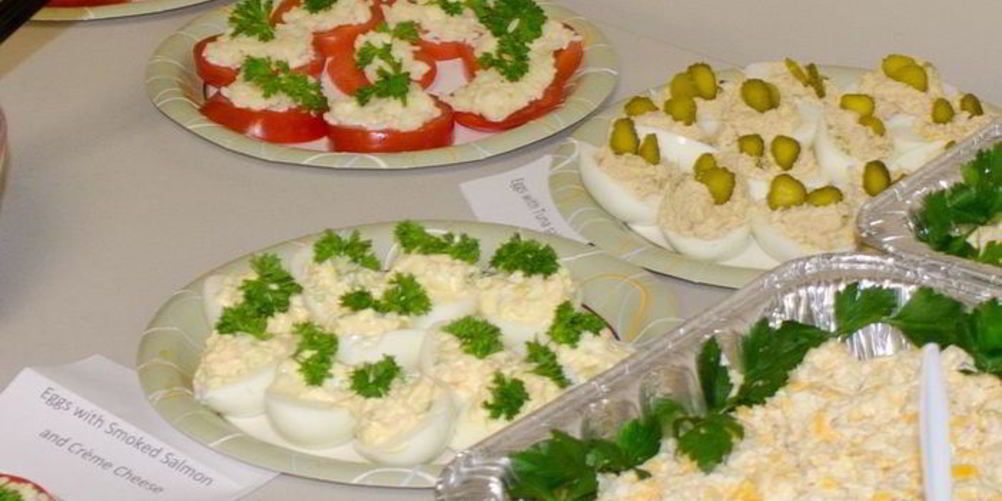 Рецепт яиц фаршированных тунцом и лососем