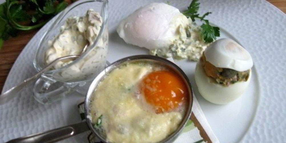 Рецепт яйца пашот, кокот и фаршированное