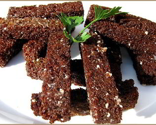 Гренки с чесноком и укропом