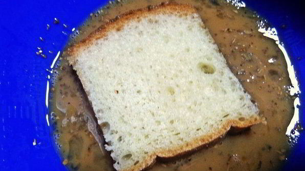 гренки с овощами под сыром